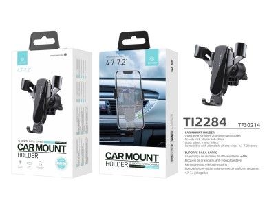 Techancy Car Phone Holder, Gravity Mount on Air Vent, TI2284, Black