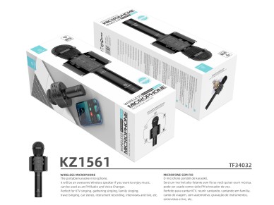 Techancy KZ1561 Wireless Bluetooth Microphone Speaker for KTV Music Black Techancy KZ1561 Wireless Bluetooth Microphone Speaker for KTV Music Black