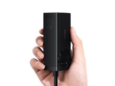 Estacin de carga Baseus GaN3 Pro 65 W UE + 2 USB-C + 2 USB-A con cable Baseus Xiaobai USB-C 100 W d