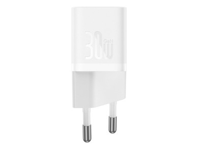Baseus GaN5 30W USB-C Mini Wall Charger - White Baseus GaN5 30W USB-C Mini Wall Charger - White