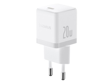 Cargador de pared USB-C Baseus Palm de 20 W - Blanco