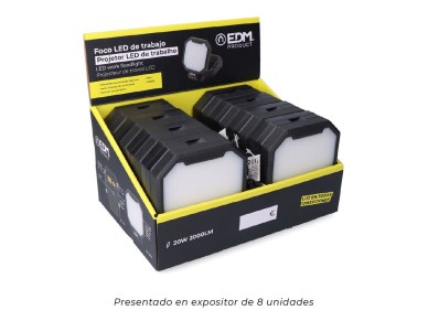 Projector led de trabalho 20w 2.000lm 3 em 1