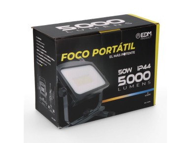 Projetor led recarregvel 50w 5.000lm 12.000mah 6.500 k