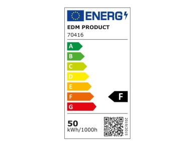 Projetor led com p 50w 4000lm 6400k black series edm