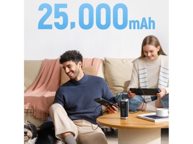 Batera externa Cuktech CUK00P23GLBK 210 W 25000 mAh (2 USB-C, 1 USB-A) - Negro