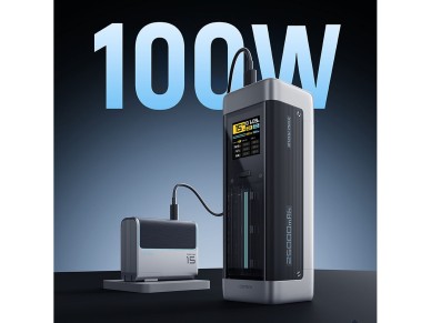 Batera externa Cuktech CUK00P23GLBK 210 W 25000 mAh (2 USB-C, 1 USB-A) - Negro