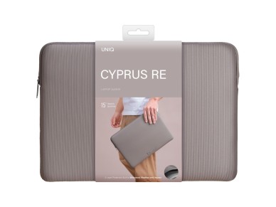 Uniq Cyprus Ridge Edition Laptop Sleeve for 16" laptops, water-resistant neoprene - gray