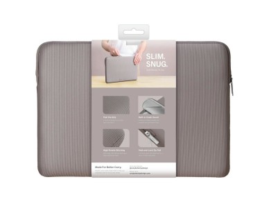 Uniq Cyprus Ridge Edition Laptop Sleeve for 16" laptops, water-resistant neoprene - gray