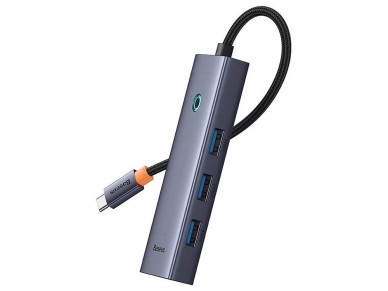 Hub USB UltraJoy Series 5-Port Space Grey (3xUSB+RJ45+PD)