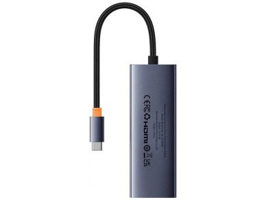 Hub USB UltraJoy Series 5-Port Space Grey (3xUSB+RJ45+PD)