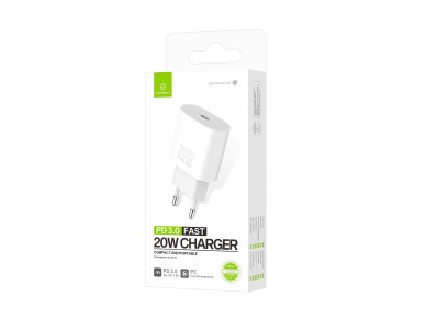 Cargador Techancy TA2823 PD3.0 20W USB-C, adaptador de carga rpida compatible con iPhone, Samsung, 