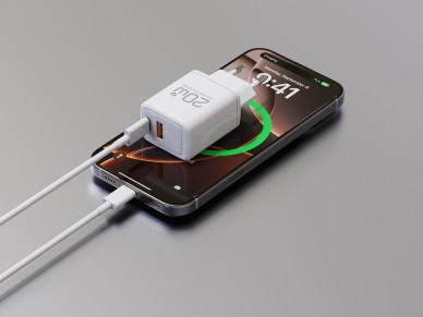 Techancy Rapid Charger 20W PD3.0 Dual Port USB-C+USB-A Cable 1m 60W For iPhone/Samsung/Tablet Safe a Techancy Rapid Charger 20W PD3.0 Dual Port USB-C+USB-A Cable 1m 60W For iPhone/Samsung/Tablet Safe a