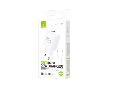 Techancy Rapid Charger 20W PD3.0 Dual Port USB-C+USB-A Cable 1m 60W For iPhone/Samsung/Tablet Safe a Techancy Rapid Charger 20W PD3.0 Dual Port USB-C+USB-A Cable 1m 60W For iPhone/Samsung/Tablet Safe a