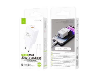 Techancy Carregador TA2826 PD3.0 20W com Duas Portas USB-C e Cabo Lightning Compativel com iPhone 8 Techancy Carregador TA2826 PD3.0 20W com Duas Portas USB-C e Cabo Lightning Compativel com iPhone 8