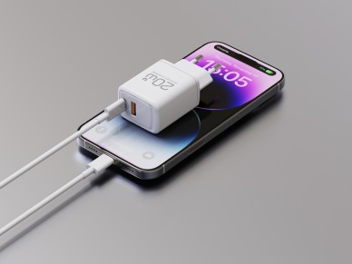 Techancy Carregador TA2826 PD3.0 20W com Duas Portas USB-C e Cabo Lightning Compativel com iPhone 8 Techancy Carregador TA2826 PD3.0 20W com Duas Portas USB-C e Cabo Lightning Compativel com iPhone 8