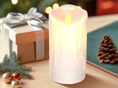 Techancy Vela LED ML1051 Sem Chama Pilar Realista Chama Tremeluzente Decoracao Natal Casamento Festa