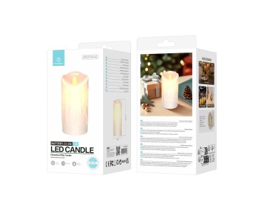 Techancy Vela LED ML1051 Sem Chama Pilar Realista Chama Tremeluzente Decoracao Natal Casamento Festa