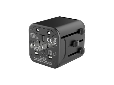 Adaptador de viaje universal Techancy MB2502, convertidor de enchufes internacionales, 2500 W, 10 A,
