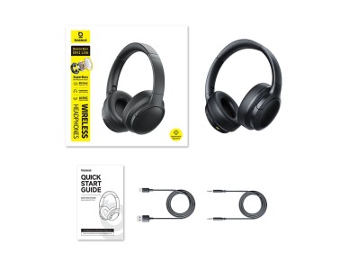 Auriculares inalmbricos supraaurales Baseus Bass BH1 Lite Bluetooth 6.0 - Negro