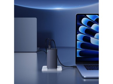Baseus GaN6 Pro Charger 100W 2 x USB-C 2 x USB-A with Black USB-C Cable 100W 1m - Black