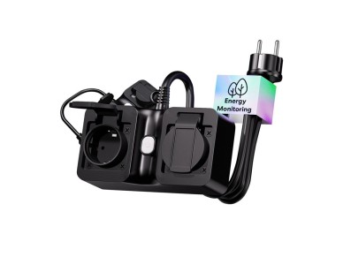 Rgua de energia inteligente WiFi Meross MOP320MA-EU, para uso externo, IP44 (fosco)