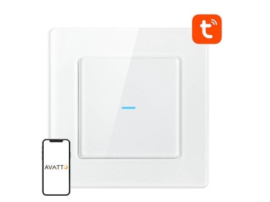 Interruptor de luz inteligente WiFi Avatto N-TS10-W1 1 via TUYA (branco)