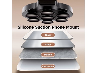 Joyroom JR-ZS393 magnetic phone holder with suction cups - black