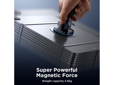 Joyroom JR-ZS400 magnetic car phone holder on the dashboard - black