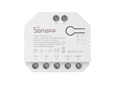 Interruptor Wi-Fi inteligente Sonoff Dual R3 Lite