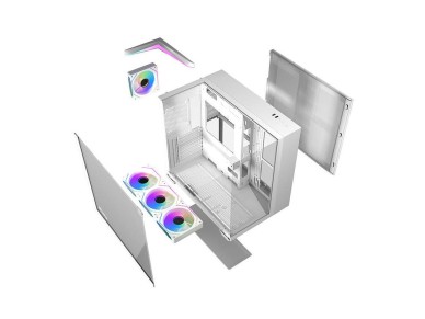 Darkflash TH285 computer case (white) + 4 fans