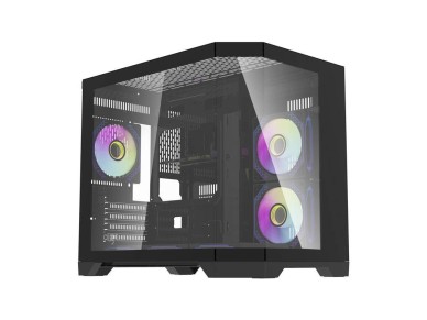 Darflash FT418 computer case + 6 aRGB fans (black)