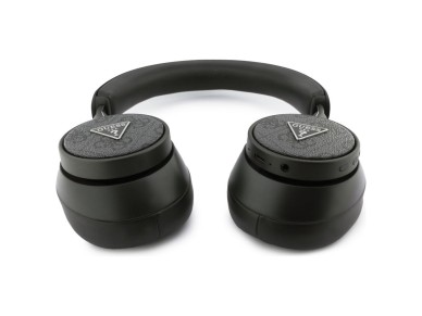 Auriculares Bluetooth Guess 4G con logo triangular - Negros