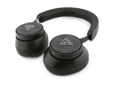 Auriculares Bluetooth Guess 4G con logo triangular - Negros