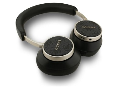 Auriculares inalmbricos supraaurales Guess Bluetooth 4G con logo clsico - Negro