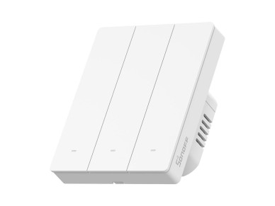 Interruptor de parede inteligente Sonoff ZBM5-3C-80W (3 canais) com tecnologia Zigbee