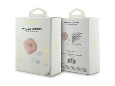 Guess 4G Metal Logo TWS Wireless Headphones - Pink Guess 4G Metal Logo TWS Wireless Headphones - Pink