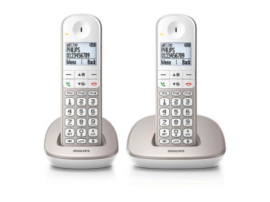 Tel�fono duo inal�mbrico xl4902s blanco y gris