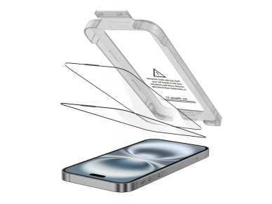 Tech-Protect Quick Set+ 2-pack tempered glass for iPhone 17 - black Tech-Protect Quick Set+ 2-pack tempered glass for iPhone 17 - black