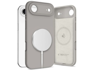 Funda de silicona Tech-Protect MagSafe para iPhone 17 Air - Gris