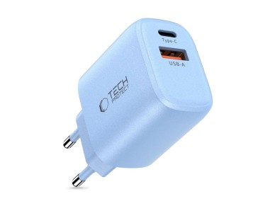Tech-Protect NCA30 PD 30W QC3.0 USB-A / USB-C Wall Charger - Blue