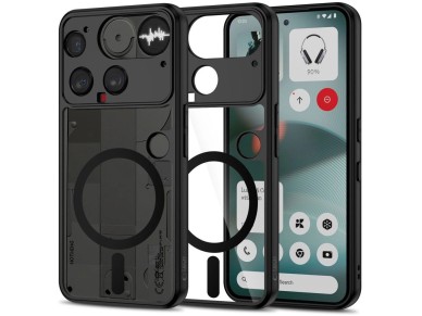Tech-Protect MagMat MagSafe Case for Nothing Phone 3 - Black and Clear Tech-Protect MagMat MagSafe Case for Nothing Phone 3 - Black and Clear