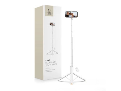 Palo selfie Tech-Protect L09S con trípode - Blanco Palo selfie Tech-Protect L09S con trípode - Blanco