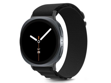 Tech-Protect Nylon Stripe Strap for Samsung Galaxy Watch 40/44/46 mm - Black