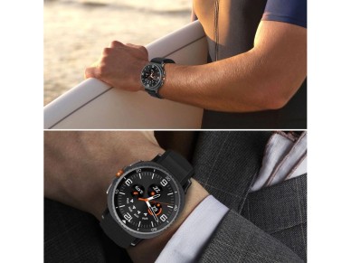 Tech-Protect Nylon Stripe Strap for Samsung Galaxy Watch 40/44/46 mm - Orange