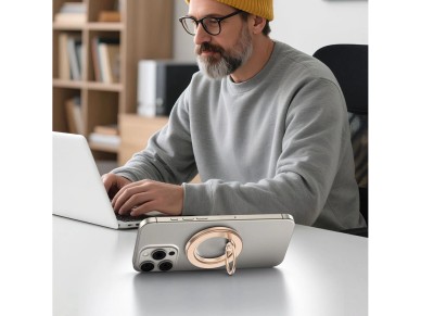 Soporte de anillo para tel�fono Magsafe Tech-Protect MMR600 - Dorado