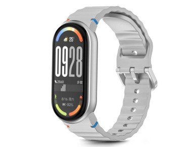 Correa deportiva de silicona Tech-Protect para Xiaomi Smart Band 8/9/10/NFC - Gris