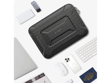 Capa t�tica para laptop Tech-Protect Ranger-X de 13-14" - Preta