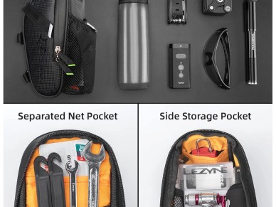 Rockbros C7-1 bolsa de bicicleta impermeável com suporte para selim 1,5 l - preta Rockbros C7-1 bolsa de bicicleta impermeável com suporte para selim 1,5 l - preta