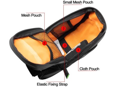 Rockbros C7-1 bolsa de bicicleta impermeável com suporte para selim 1,5 l - preta Rockbros C7-1 bolsa de bicicleta impermeável com suporte para selim 1,5 l - preta