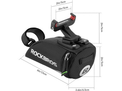 Bolsa de bicicleta Rockbros C28 para selim - preta